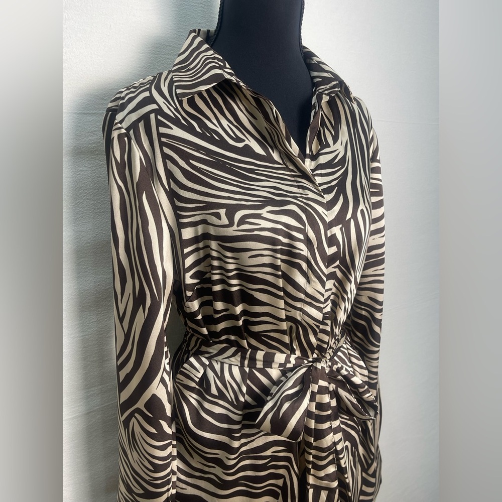 H&M Zebra Patterned Shirt Dress​